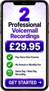 2 Professional Voicemail Recordings