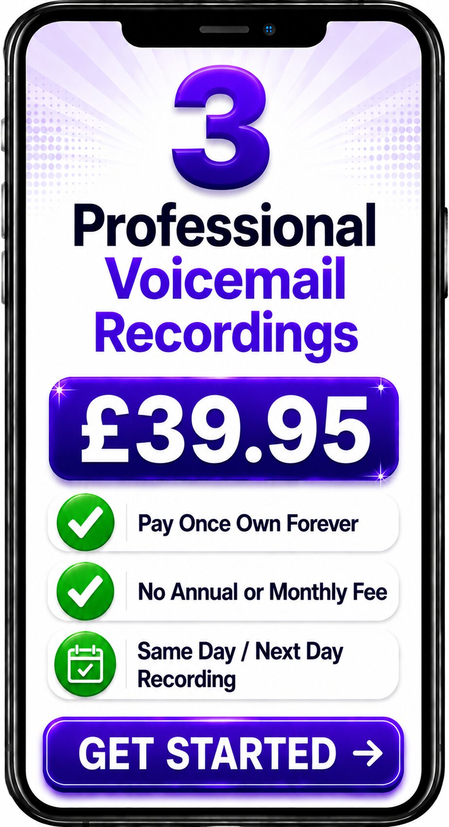 3 Professional Voicemail Recordings 3 Professional Voicemail Recordings