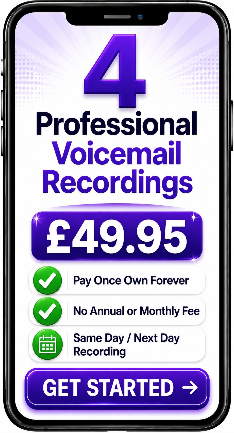 4 Professional Voicemail Recordings 4 Professional Voicemail Recordings