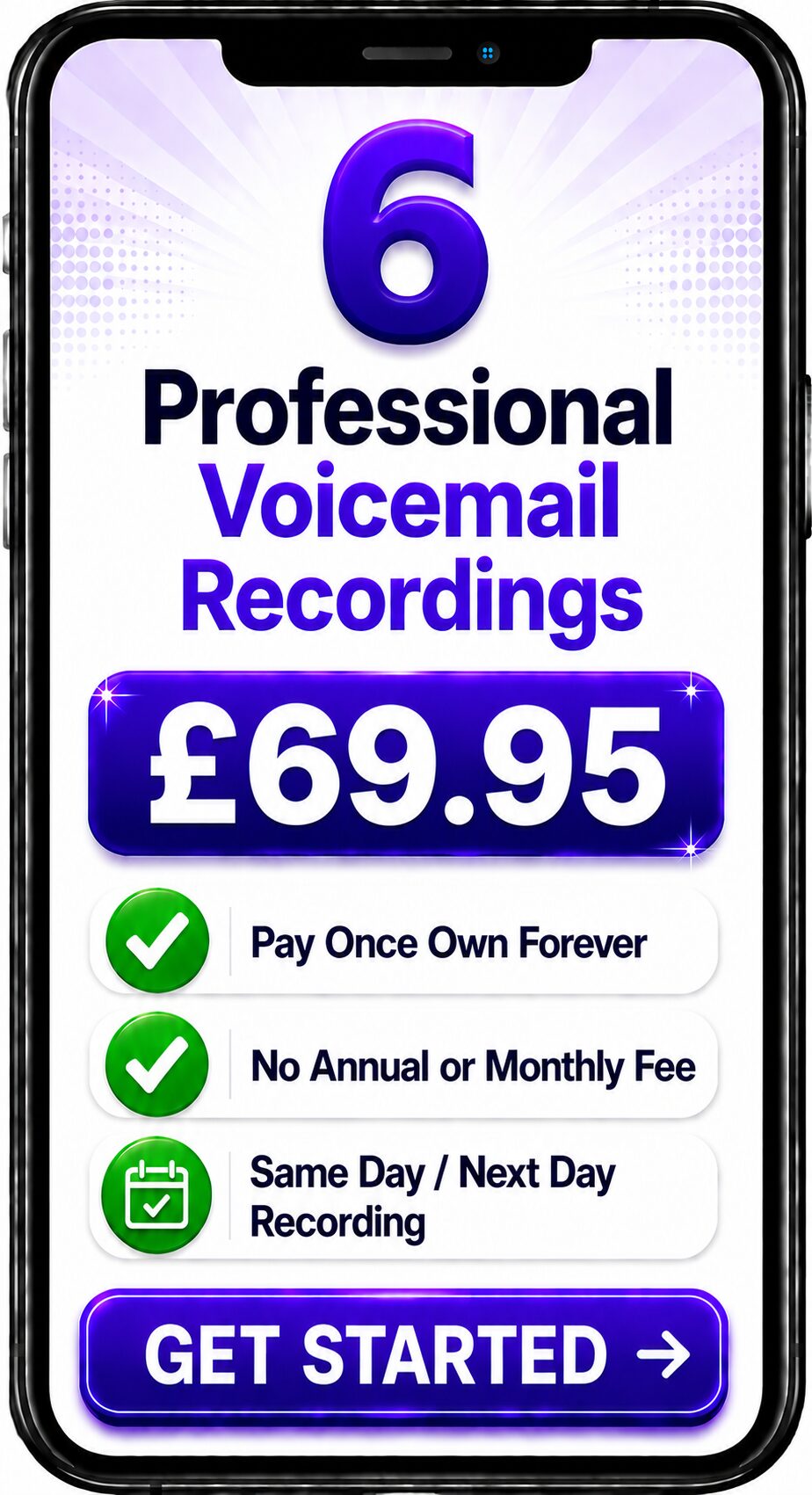 6 Professional Voicemail Recordings 6 Professional Voicemail Recordings