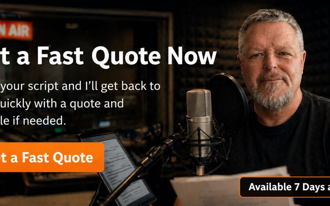 British Voice Over Quality Recording Studio Open 7 Days